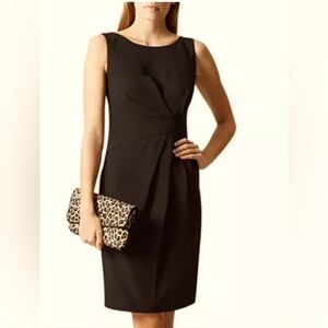 HOBBS London Jolie Black Sheath Dress Size 6
